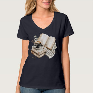 Cozy Coffee and Book Nook Tシャツ