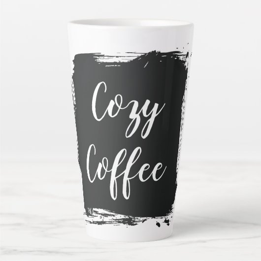 Cozy Coffee Birthday Gift Ceramic Latte Mug カフェラテマグ (正面)