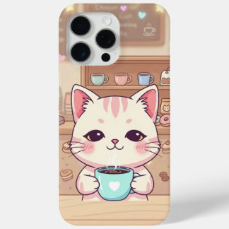 Cozy Coffee Cat - Starry Night iPhone 15 Pro Max Maxケース