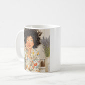 Cozy Coffee Morning Girl Mug – AI Art コーヒーマグカップ (正面左)