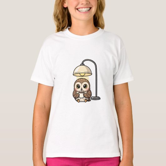 Cozy Coffee Owl Kids Tシャツ (正面)