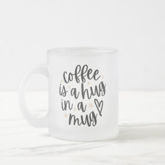 Cozy Coffee Quote Frosted Glass Mug フロストグラスマグカップ