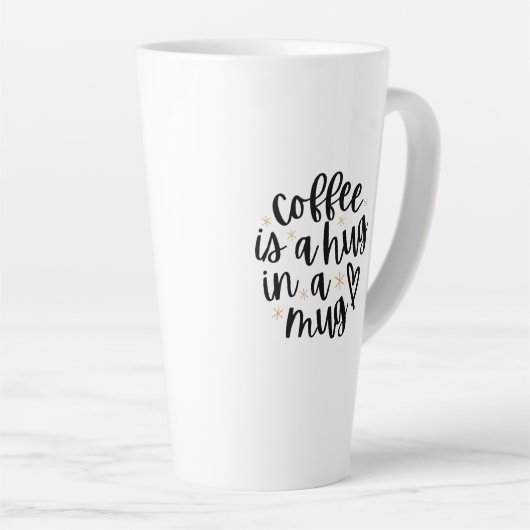 Cozy Coffee Quote Latte Mug カフェラテマグ (右アングル)