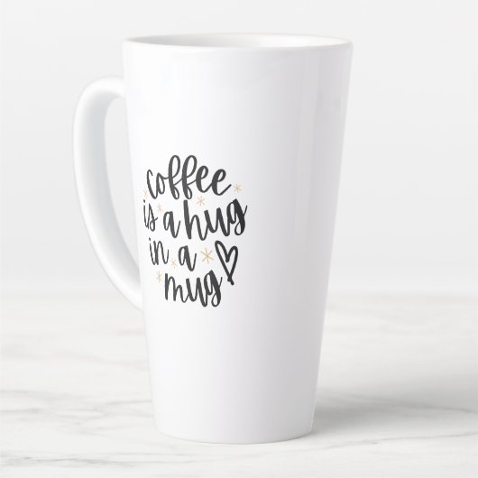 Cozy Coffee Quote Latte Mug カフェラテマグ (左アングル)