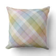 Cozy colorful tartan plaid, pink Throw Pillow