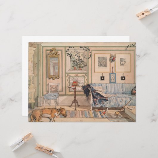 Cozy Corner (by Carl Larsson) カード (正面/裏面インサイチュ)