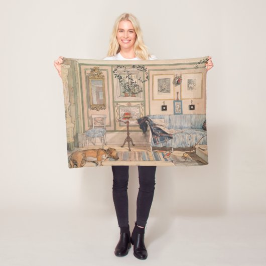 Cozy Corner (by Carl Larsson) フリースブランケット (インサイチュ)