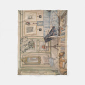 Cozy Corner (by Carl Larsson) フリースブランケット (正面)