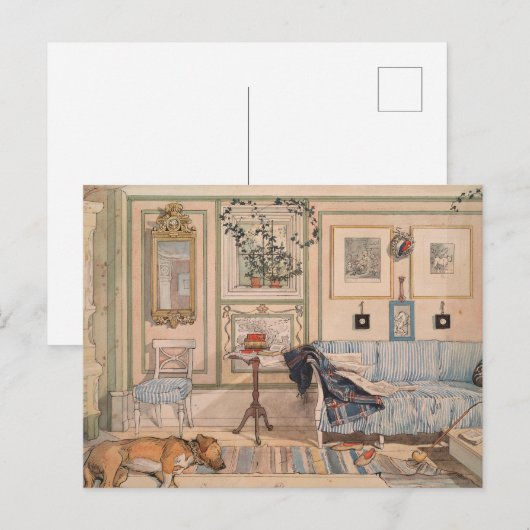 Cozy Corner (by Carl Larsson) ポストカード (正面/裏面)