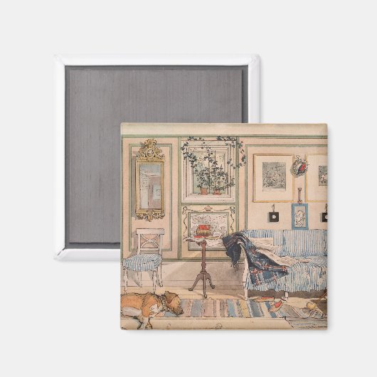 Cozy Corner (by Carl Larsson) マグネット (正面/裏面)