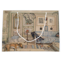 Cozy Corner (by Carl Larsson) ラージペーパーバッグ