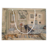 Cozy Corner (by Carl Larsson) ラージペーパーバッグ (裏面)