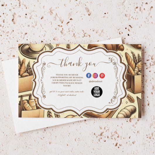 Cozy Cottage Baking サンキューカード