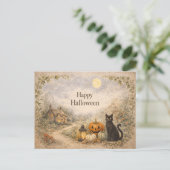 Cozy Cottage Vintage Halloween シーズンポストカード (スタンド正面)
