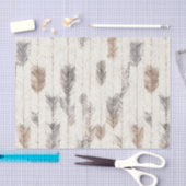 Cozy Cream Feathers Christmas 薄葉紙 (クラフト)