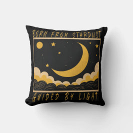 Cozy Crescent Moon Design Throw Pillow クッション