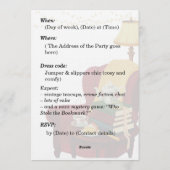 Cozy Crime & Cake Book Club Birthday Invite 招待状 (裏面)