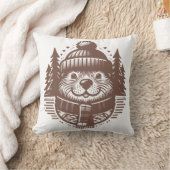 Cozy Critter: とってもキュートなビーバーの枕 クッション (ブランケット)