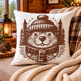Cozy Critter: とってもキュートなビーバーの枕 クッション