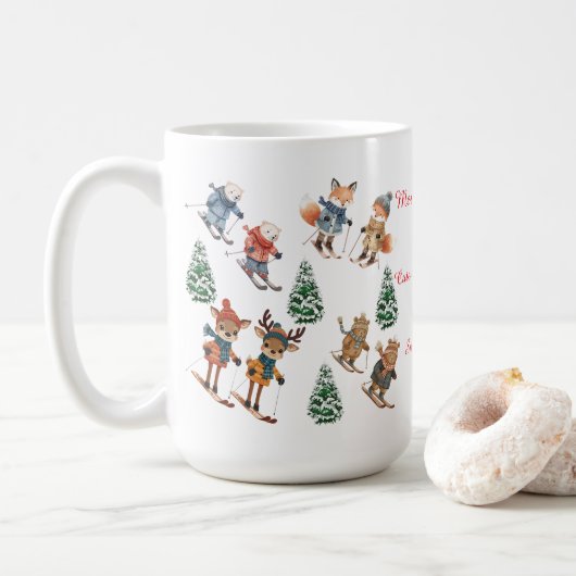 Cozy Critters Skiing Mug コーヒーマグカップ (ドーナツ)