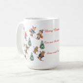 Cozy Critters Skiing Mug コーヒーマグカップ (正面左)