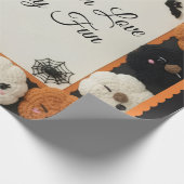 Cozy Crochet Pumpkin Halloween Wrapping Paper  ラッピングペーパー (角)