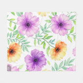 Cozy Custom Art Blanket – Soft Decorative Throw フリースブランケット (正面(横))