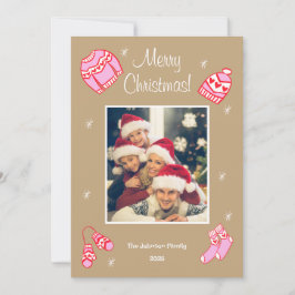 Cozy Cute Sweater Weather Doodle Holiday Card シーズンカード