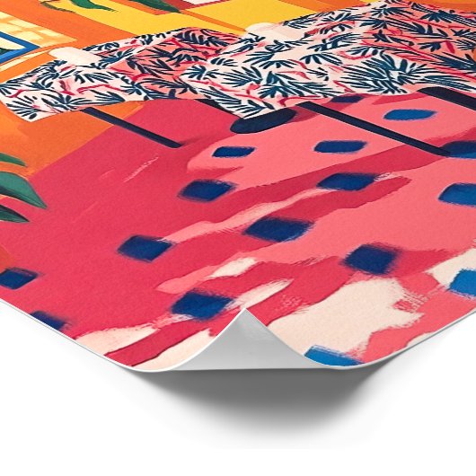 Cozy Dining Area Stylized Interior Poster Wall Art ポスター (角)