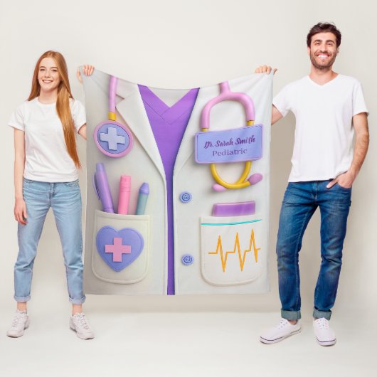 Cozy Doctor Blanket – Heart & Healing Design フリースブランケット (インサイチュ)