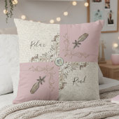 Cozy Dusty Pink Rose Book Lover Décor クッション