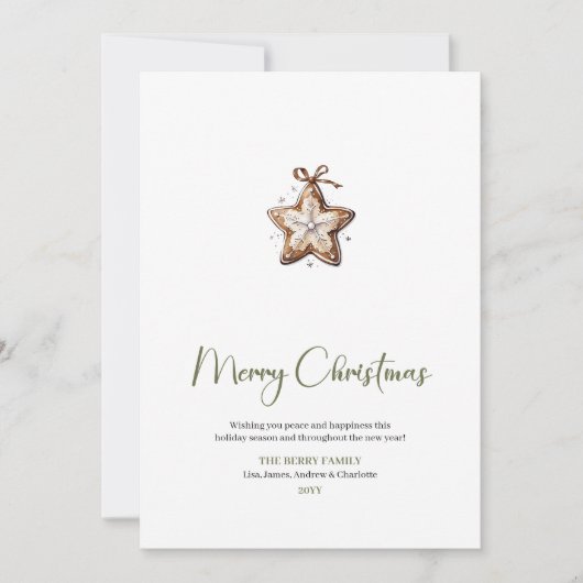Cozy Editable Script Font Christmas Greeting Card シーズンカード (正面)
