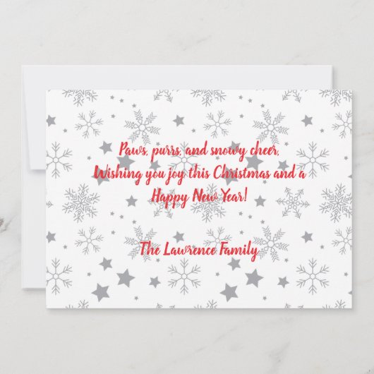 Cozy Exotic Shorthair Cat Christmas Personalized  (裏面)