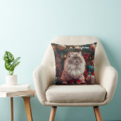 Cozy Exotic Shorthair Cat Christmas Personalized  クッション (椅子)