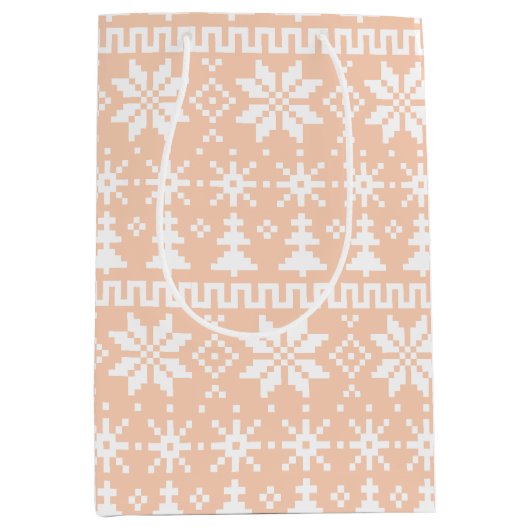 Cozy Fair Isle ミディアムペーパーバッグ (正面)