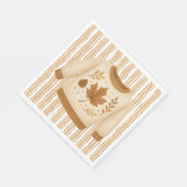 Cozy Fall Baby Shower | Neutral Cream & orange スタンダードランチョンナプキン (角)