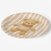 Cozy Fall Baby Shower | Neutral Cream & orange ペーパープレート (アングル)