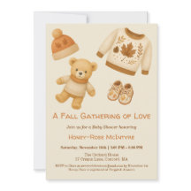 Cozy Fall Baby Shower | Neutral Cream & orange