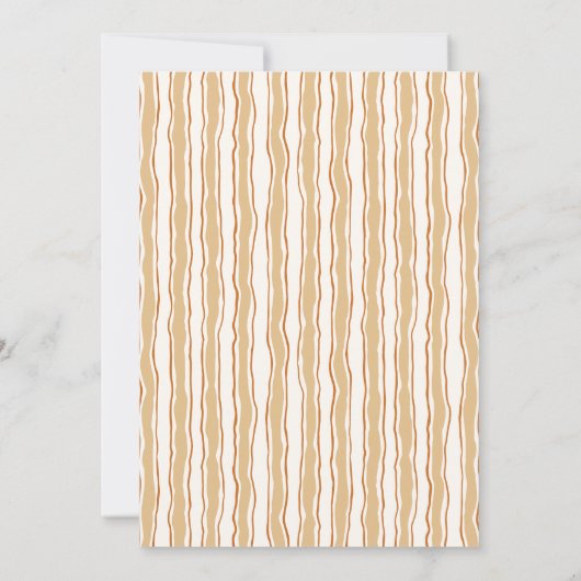 Cozy Fall Baby Shower | Neutral Cream & orange 招待状 (裏面)