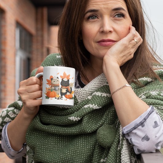 Cozy Fall Cats Mug for Coffee Lovers マグカップ