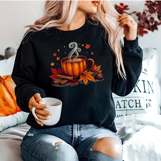 Cozy Fall Coffee Pumpkin Spice Autumn Vibes スウェットシャツ