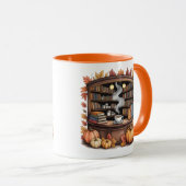 Cozy Fall Library Coffee Mug — Book Nook  マグカップ (正面右)