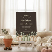 Cozy Fall Pumpkin Baby Shower Invitation 招待状