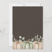 Cozy Fall Pumpkin Baby Shower Thank You Card サンキューカード (裏面)