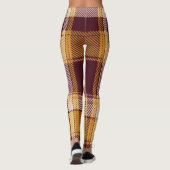 Cozy Fall Rustic Plaid Leggings レギンス (裏面)