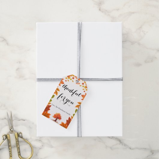 Cozy Fall Thanksgiving Dinner Party ギフトタグ (より糸付き)