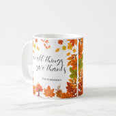 Cozy Fall Thanksgiving Dinner Party コーヒーマグカップ (正面左)