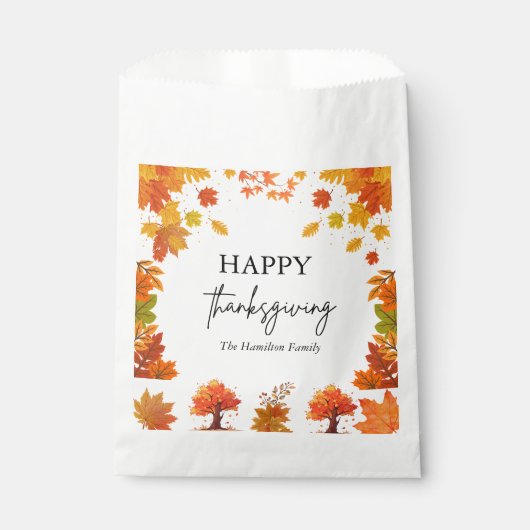 Cozy Fall Thanksgiving Dinner Party フェイバーバッグ (正面)