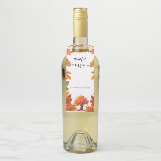 Cozy Fall Thanksgiving Dinner Party ボトルネックタグ (ボトル)