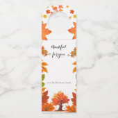 Cozy Fall Thanksgiving Dinner Party ボトルネックタグ (裏面)